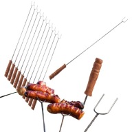 WIDELEC OGNISKOWY KIJE KIJKI WIDEŁKI NA OGNISKO NA GRILLA 100CM 10SZT