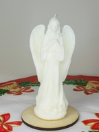 Świeczka sojowa bezzapachowa wolnostojąca anioł. Podstawka gratis