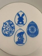 Zawieszki wielkanocne jajka 3D - 1 szt. lub zestaw 4 sztuki