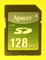 SD 128 MB >> A P A C E R >> Made in TAIWAN