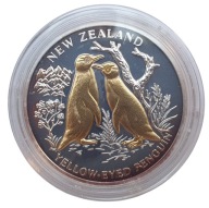 10 DOLARÓW 2004 LIBERIA PINGWIN ŻÓŁTOOKI AG999 ZŁOCENIE DIAMENT PROOF