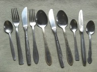 SZTUĆCE stal NIERDZEWNA 10 sztuk na DZIAŁKĘ lub dla Gości z UKRAINY ___ #-3