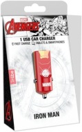 Ładowarka samochodowa USB Tribe 2400 mA IRON MAN