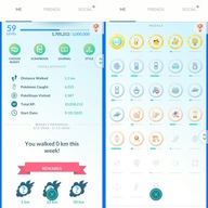 Pokemon GO konto Level 59, 44x Legendary, 26x IV100, 17x Shiny, 7x Mythical