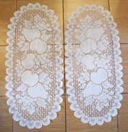 Serweta owalna ażurowa 2 sztuki owoce bieżnik