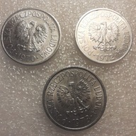 20 gr. 1970, 1972 i 1973 rok, mennicze -1 i 1 ,