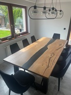 Stół dębowy Jadalnia Dąb Loft metal 8 10 osób 250’