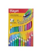 KAYET KIDS KREDKI TĘCZOWE RAINBOW WIELOKOLOROWE KREDKI DLA DZIECI 12 kol