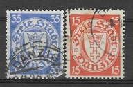 WMG 1925-1935 Fi208-209 O kaowane. Wydanie obiegowe Herb Gdańska w owalu