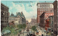 USA - fontanny na skwerze - Cincinnati Oh. 1913 r