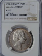 Talar Zwycięstwa Bawaria 1871 r. NGC MS63