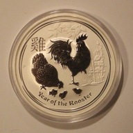 ROK KOGUTA - 2 $ DOLARY 2017 AUSTRALIA LUNAR II 2 - 2 OZ 999 - 2 UNCJE, ME