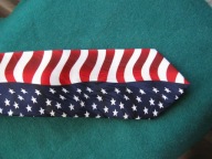 KRAWAT FLAGA USA HAND MADE - RĘCZNIE WYKONANY FIRMA KEITH DANIELS