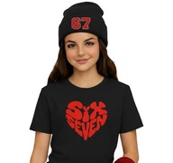 Koszulka dziecięca Serce Walentynki 67 Six Seven wiek 5-6 110-116 prezent