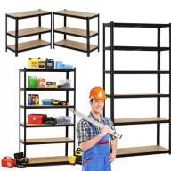 REGAŁ MAGAZYNOWY SOLIDNY WARSZTATOWY GARAŻOWY MOCNY LEGGER 222x110x50 cm