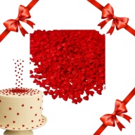 POSYPKA CUKROWA SERDUSZKA CZERWONE NA DZIEŃ KOBIET SMACZNA DEKORACJA 25G 6