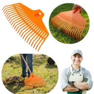 GRABIE DO LIŚCI TRAWY OGRODOWE WACHLARZOWE BEZ TRZONU PLASTIKOWE 420MM MAAN