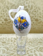 Jajeczko jajko z porcelany - na tasiemce - śliczne do zawieszenia 8cm A1z2