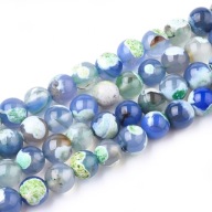 H2- AGAT OGNISTY - NIEBIESKI - kula - 10mm - 12 sztuk