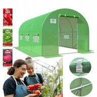 TUNEL FOLIOWY OGRODOWY STELAŻ SZKLARNIA 2x3 6m2 Zielony na Warzywa +DODATKI