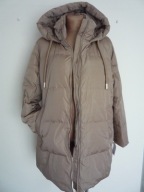 ZARRRA KURTKA zloto bezowa PUCH NATURALNY oversize 42 44
