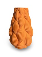 Nowoczesny Wazon Dekoracyjny 19cm Pomarańczowy Suszki Kwiaty LEGO