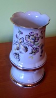Porcelana Stołowa Wałbrzych - Wazon zdobiony złotem, delikatne kwiaty