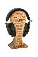 Stojak słuchawkowy, drewniany, niepowtarzalny, Slow.wood