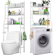 Regał łazienkowy RETOO 3 poziomy stal nierdzewna brązowy 153x65x25 cm