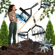 Kultywator Spulchniacz Gleby Opielacz Ręczny Obrotowy Mocny z Podcinaczem