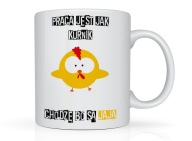 Śmieszny kubek z nadrukiem do pracy urodziny na prezent