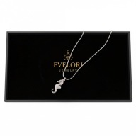 Srebrny Naszyjnik Konik Morski Unisex 45cm Stal