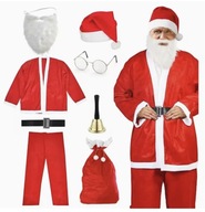 Zestaw Świętego Mikołaja 8 w 1 Kostium Świąteczny & Strój Świętego Mikołaja