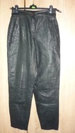 Giorgio Mobiani- skórzane spodnie z wysokim stanem r; 40