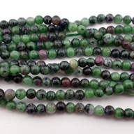 H6- ZOISYT z RUBINEM - kula - 4mm - 42 sztuki