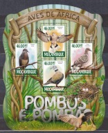 Mozambik 2015 ** cena 7,90 zł kat.8€ - ptaki, gołębie, arkusz