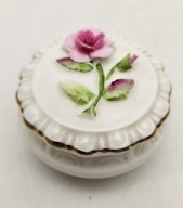 Coalport Puzderko z Różą Bone China Anglia Vintage