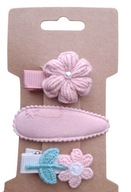 Mini spinki do włosów handmade 3 szt.