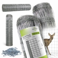 SIATKA OGRODZENIOWA OCYNKOWANA LEŚNA L 150/10/30 + SKOBLE 50M