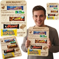 PREZENT NA WALENTYNKI GOTOWA TABLICZKA ZE SŁODYCZAMI DLA NIEGO CHŁOPAKA