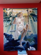 ANNA KOTARSKA-TAM GDZIE GASNĄ CIENIE-BARDZO DUŻY OBRAZ AKRYLOWY 80X100 CM