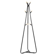 WIESZAK STOJĄCY NA UBRANIA KURTKI STOJAK PODŁOGOWY METALOWY CZARNY LOFTOWY