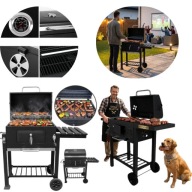 DUŻY GRILL OGRODOWY LANDGRAF + PÓŁKI + POPIELNIK + TERMOMETR XXXL