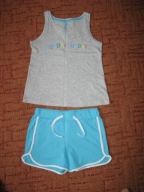 Piżama dziewczęca Tchibo, podkoszulka, stanik rozm. 134/140