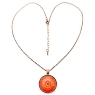 Wisiorek z Mandalą energetyczną naszyjnik medalion mocy Witalność unikat