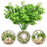 SZTUCZNE KWIATY WIOSENNE WIĄZANKA OZDOBA WIELKANOCNA GAŁĄZKA ZIELONA WIANEK