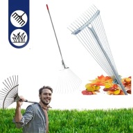 GRABIE DO LIŚCI TRAWY METALOWE WACHLARZOWE OGRODOWE RĄCZKA TELESKOPOWA