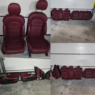 FOTELE KIA STINGER GT CZERWONE SKORY KOMPLET BOCZKI KANAPA OPARCIA FOTELE