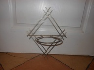 STARY METALOWY KWIETNIK SKŁADANY NA ŚCIANĘ