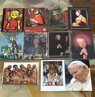 KARTKA POCZTOWA POCZTÓWKA MIEJSCA ŚWIĘTE OBRAZY JPII WYSZYŃSKI ITP 11 SZT